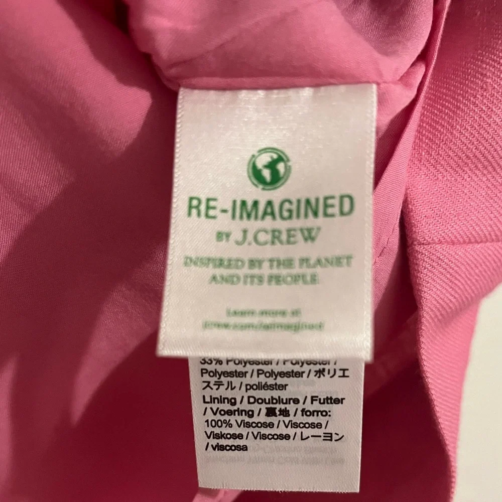 J.Crew Pink Bow front shift dress in stretch linen NWOT Size 3X - Picture 7 of 9